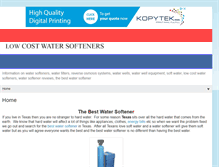 Tablet Screenshot of lowcostwatersofteners.com